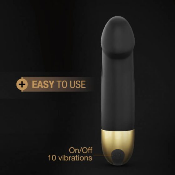 Dorcel Real Vibration S 2.0 - vibrator cu acumulator (negru-auriu)