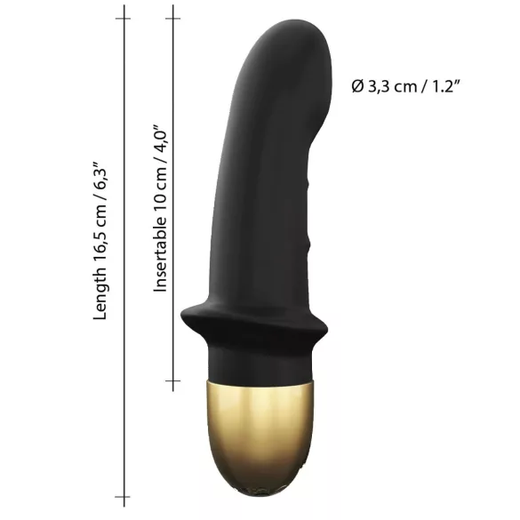 Dorcel Mini Lover 2.0 - vibrator G-spot cu acumulator (negru-auriu)