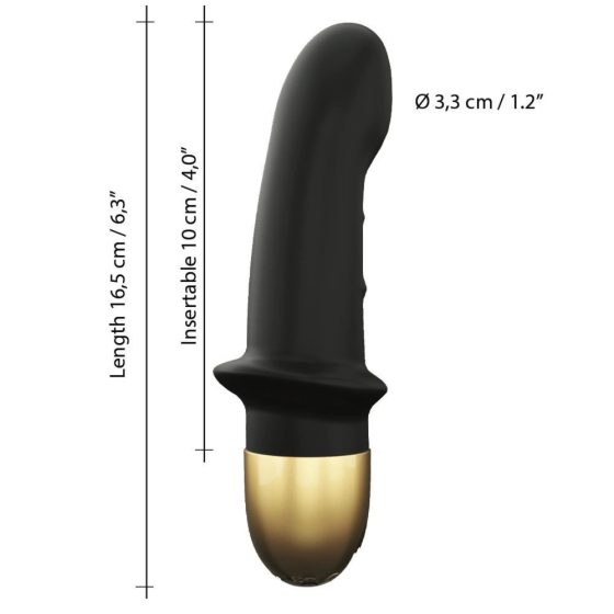 Dorcel Mini Lover 2.0 - vibrator cu acumulator pentru punctul G (negru-auriu)