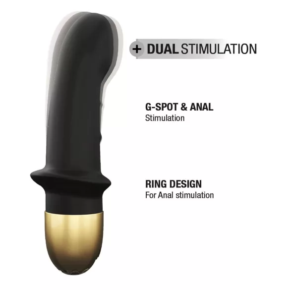 Dorcel Mini Lover 2.0 - vibrator G-spot cu acumulator (negru-auriu)