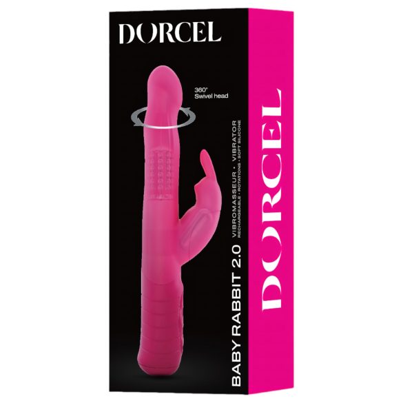 Vibrator Dorcel Baby Rabbit 2.0 cu braț clitoridian, reîncărcabil, roz
