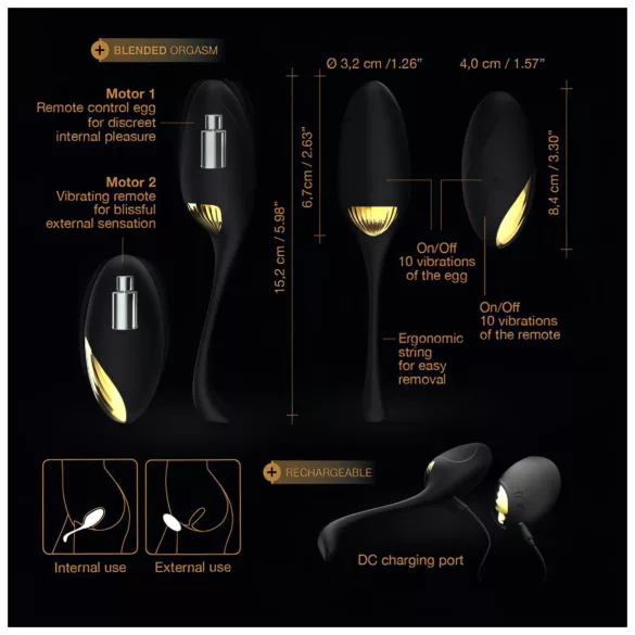 Dorcel Secret Orgasm - ou vibrator (negru)