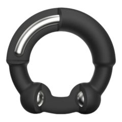   Dorcel Stronger Ring - inel penian cu insertie metalică (negru)