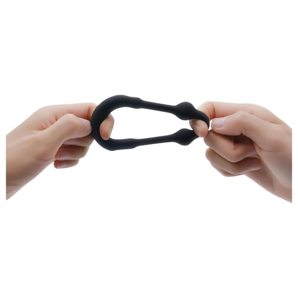 Dorcel - inel pentru penis cu insert metalic - silicon negru