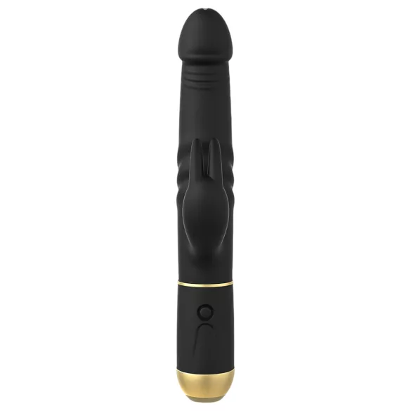 Dorcel - Vibrator rabbit cu thrusting și stimulare clitoris - silicon negru