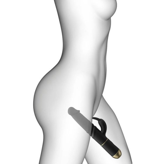 Dorcel Furious Rabbit 2.0 - vibrator cu clitoridian mobil, cu baterie (negru)