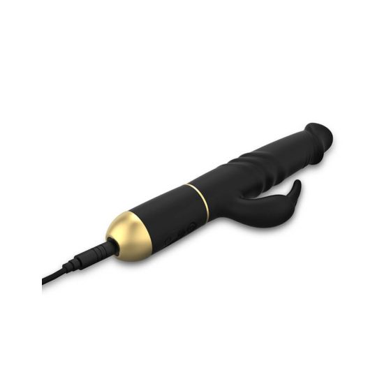 Dorcel Furious Rabbit 2.0 - vibrator cu clitoridian mobil, cu baterie (negru)