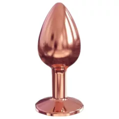   Dop anal din aluminiu Dorcel Diamond Plug S - mic (auriu roz)
