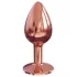 Dop anal din aluminiu Dorcel Diamond Plug S - mic (auriu roz)