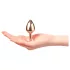 Dop anal din aluminiu Dorcel Diamond Plug S - mic (auriu roz)