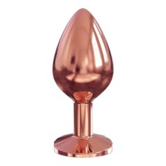   Dorcel Diamond Plug M - dildo anal de aluminiu - mărime medie (auriu roz)