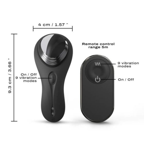 Dorcel Discreet Vibe + - vibrator clitoridian cu baterie, radio (negru)