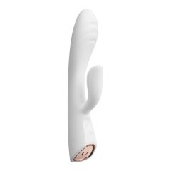   Dorcel Flexi Rabbit - vibrator cu funcție de încălzire și caracatițe reîncărcabile (alb)