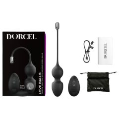   Dorcel Love Balls - bile vibratorii magnetice, duet, cu acumulator și control radio (negru)