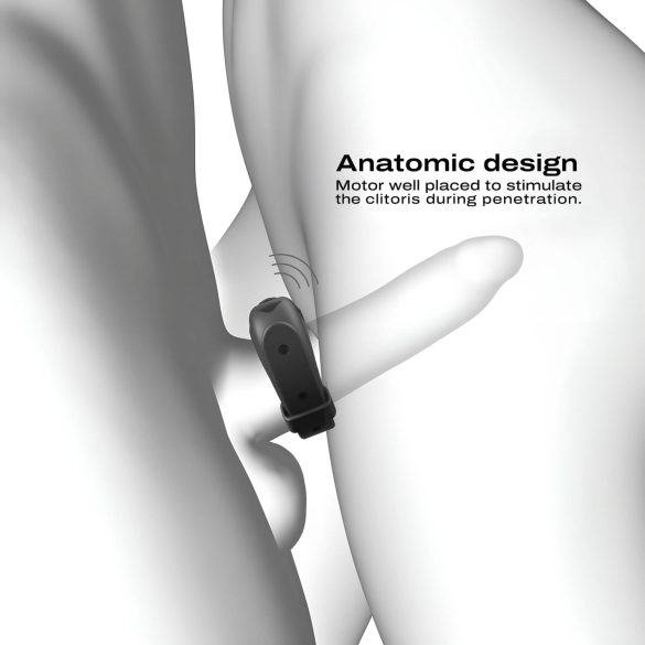 Dorcel - inel vibrator ajustabil pentru penis (negru)