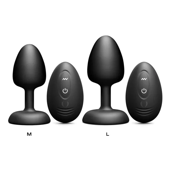 Dorcel - vibrație anală cu bile și telecomandă M - (negru)