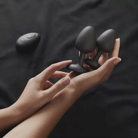 Dorcel - vibrație anală cu bile și telecomandă M - (negru)