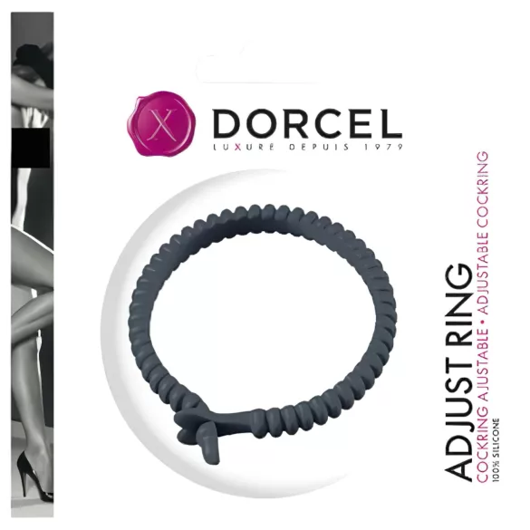 Dorcel - inel pentru penis ajustabil - silicon - gri