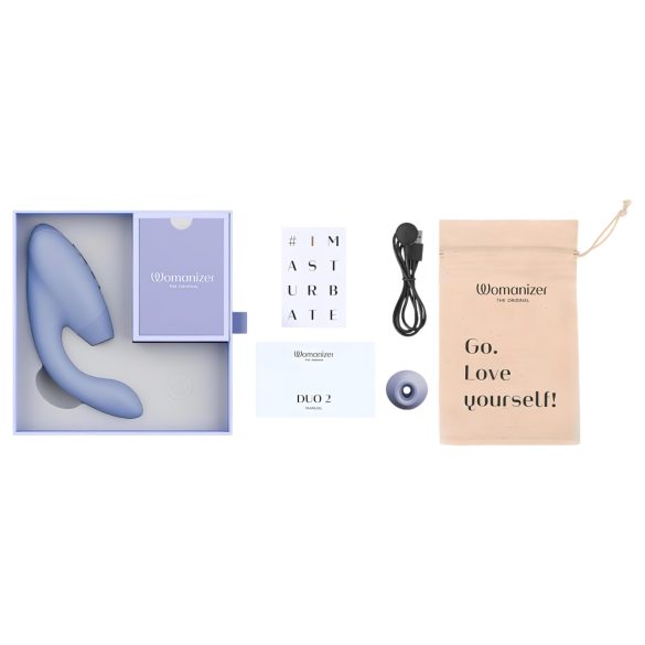 Womanizer Duo 2 - Vibrator dublu stimulare punct G și clitoris - lila