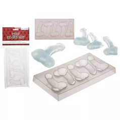 Formă pentru cuburi de gheață penis - silicon transparent