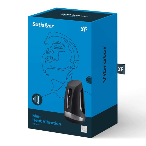 Satisfyer Men Heat Vibration - vibratoare de cap cu incalzire, alimentat cu baterie (negru)
