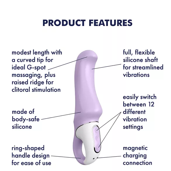 Satisfyer Charming Smile - vibrator G-spot rezistent la apă, mov