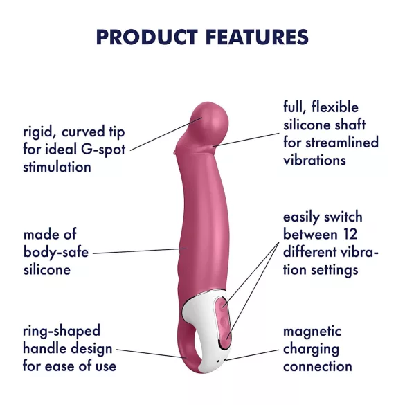 Satisfyer Petting Hippo - vibrator reîncărcabil, rezistent la apă (roz)
