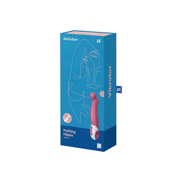 Satisfyer Petting Hippo - vibrator reîncărcabil impermeabil - roz