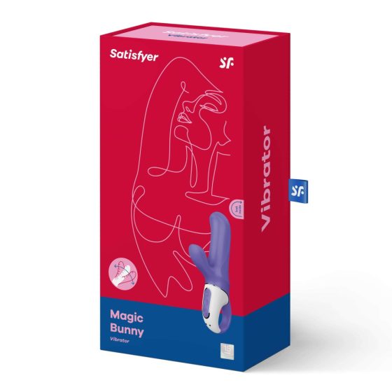 Satisfyer Magic Bunny - vibrator impermeabil cu acumulator și stimulator de clitoris (albastru)
