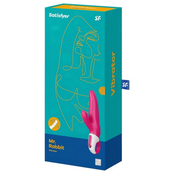Satisfyer Mr. Rabbit - vibrator cu braț pentru clitoris, rezistent la apă - roz