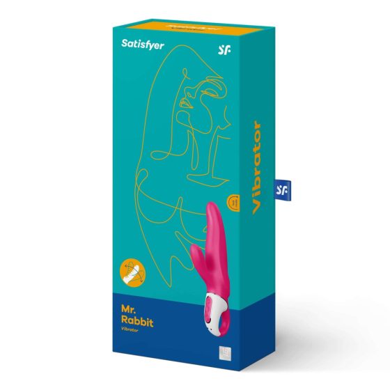 Satisfyer Mr. Rabbit - vibrator impermeabil, cu baterie, cu stimulator pentru clitoris (roz)