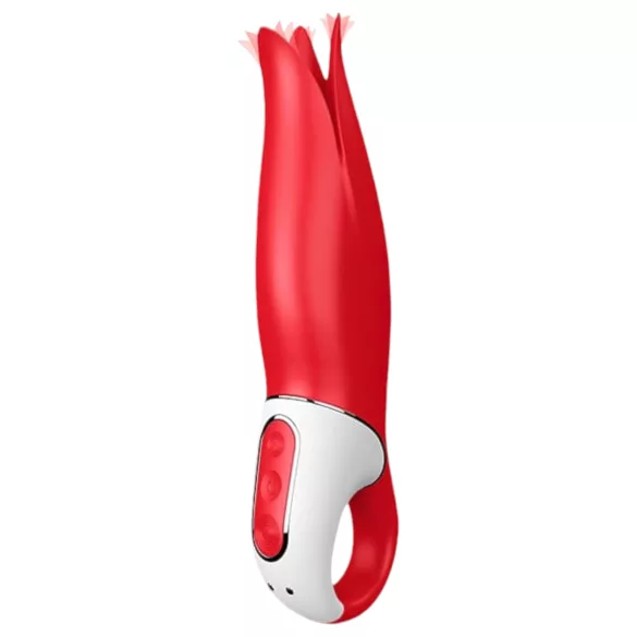 Satisfyer Power Flower - vibrator reîncărcabil impermeabil roșu