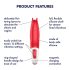 Satisfyer Power Flower - vibrator reincarcabil, rezistent la apă (roșu)