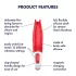 Satisfyer Power Flower - vibrator reîncărcabil impermeabil roșu