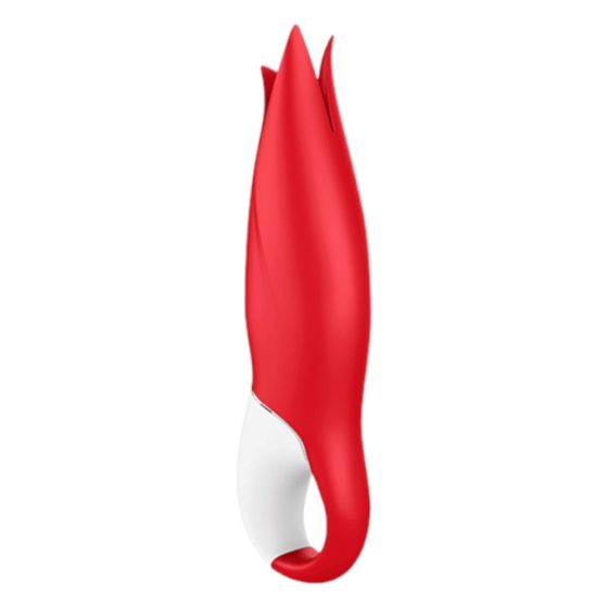 Satisfyer Power Flower - vibrator impermeabil, cu acumulator (roșu)