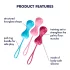 Satisfyer Power Balls - set bile vaginale cu bile mobile - 3 bucăți