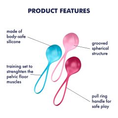   Satisfyer Strengthening Balls - set de bile de gecko (3 bucăți)