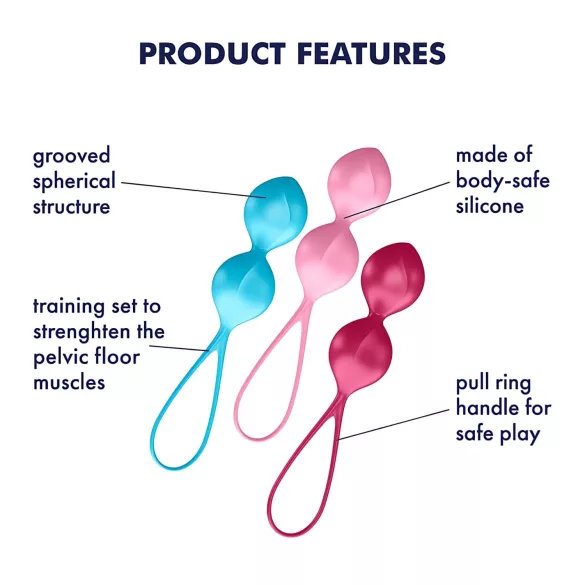 Satisfyer - set bile vaginale geisha duo - 3 piese