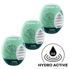   Satisfyer Egg Riffle - set masturbator tip ou pentru bărbați - 3 bucăți