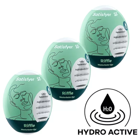 Satisfyer Egg Riffle - set masturbator tip ou pentru bărbați - 3 bucăți