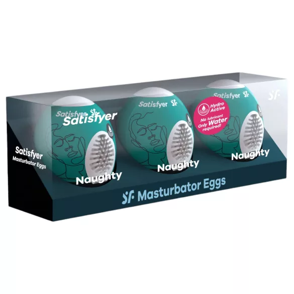 Satisfyer Egg Naughty - set masturbator tip ou - 3 bucăți