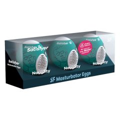   Satisfyer Egg Naughty - set de ouă pentru masturbare (3 bucăți)
