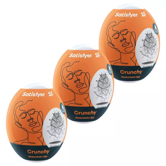 Satisfyer Egg Crunchy - set masturbator tip ou - 3 bucăți