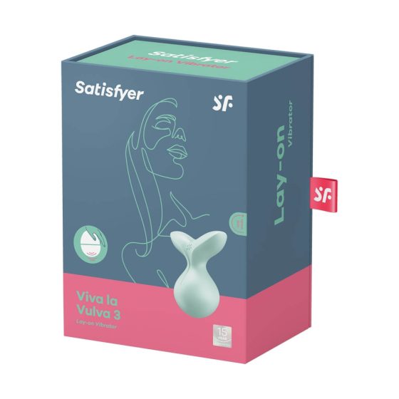 Satisfyer Viva la Vulva 3 - vibratoare de clitoris cu acumulator, rezistent la apă (mentă)