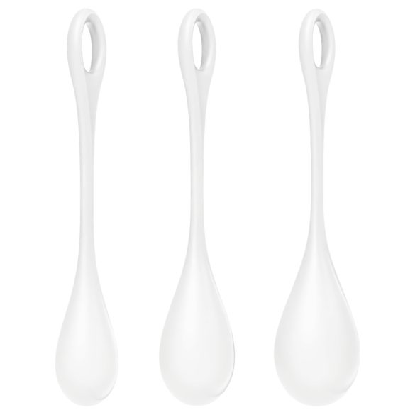 Satisfyer - set bile vaginale Kegel - 3 mărimi - alb