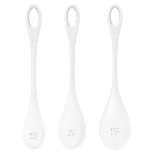 Satisfyer - set bile vaginale Kegel - 3 mărimi - alb