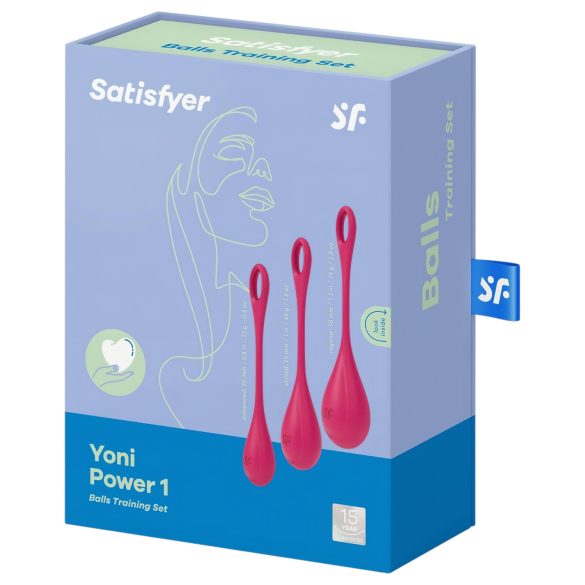 Satisfyer Yoni Power 1 - set bile geisha - roșu (3 piese)