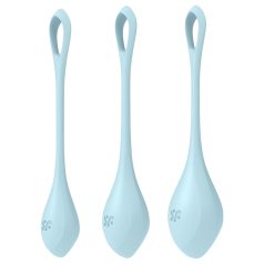 Satisfyer - set bile vaginale geisha - 3 piese - albastru