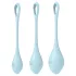 Satisfyer - set bile vaginale geisha - 3 piese - albastru