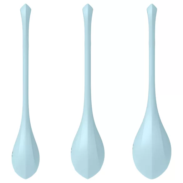 Satisfyer - set bile vaginale geisha - 3 piese - albastru